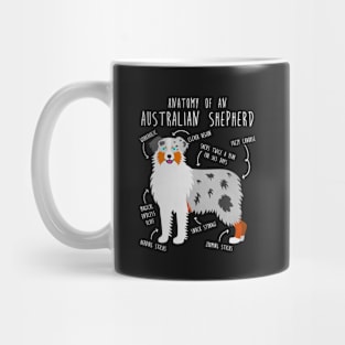 Aussie Australian Shepherd Anatomy Mug